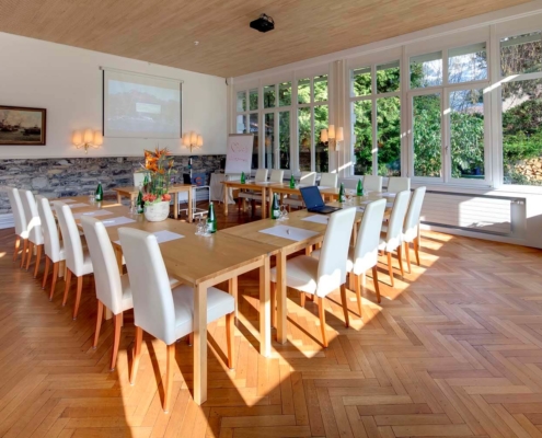 Gardenroom for workshops in Interlaken, Hotel Bellevue