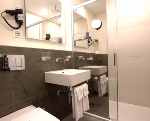 Modern bathroom at Hotel Bellevue Interlaken Switzerland