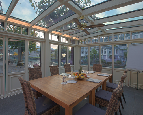 Breakout-room Pavillon direkt am Fluss